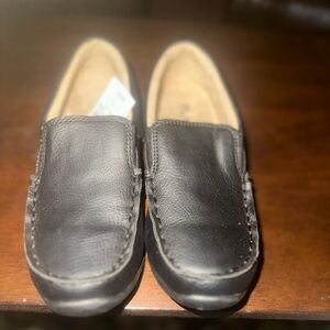 Toddler Boys Black Leather Loafers Brand New